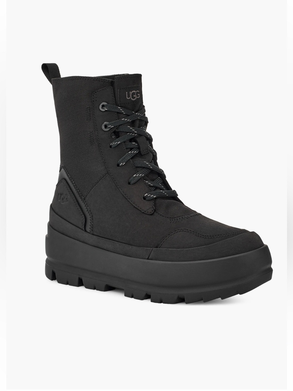 UGG Lug Platform Lace-Up
Combat Boot black 
Women's  size 9.5 new /no box
